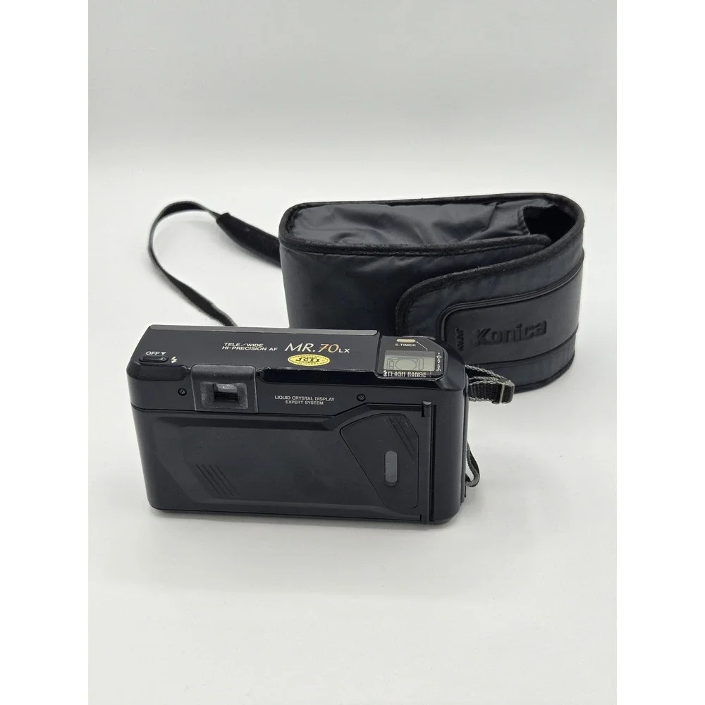 Vintage Konica MR. 70 LX Dual Lens Point & Shoot 35mm Film Camera‎ w/ Case